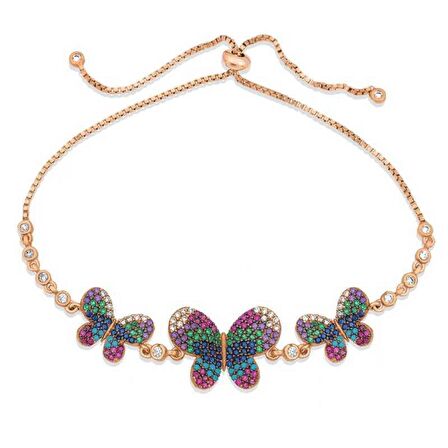 Gümüş Kelebekli Asansör Bileklik