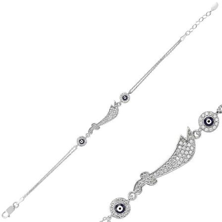 Gümüş Zülfikar Kılıcı Kadın Bileklik