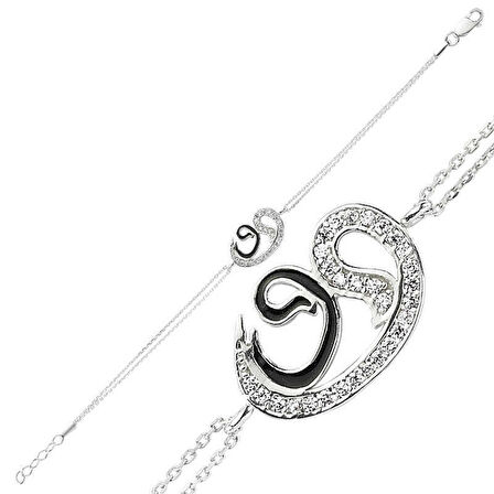 Gümüş İki Vavlı Kadın Bileklik