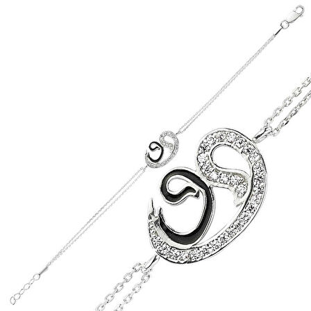 Gümüş İki Vavlı Kadın Bileklik