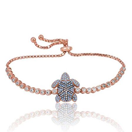 Gümüş Asansörlü Kaplumbağa Kadın Bileklik