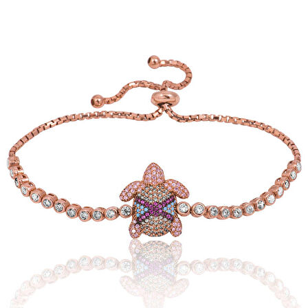 Gümüş Asansörlü Kaplumbağa Kadın Bileklik