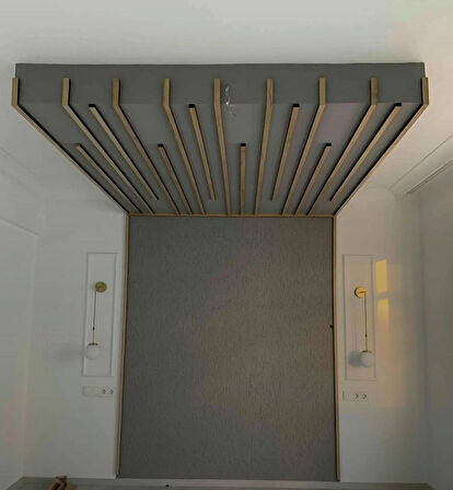 240 CM 12 ADET KENDİNDEN YAPIŞKANLI 8 MM AHŞAP ÇITA - SAVANA MEŞE