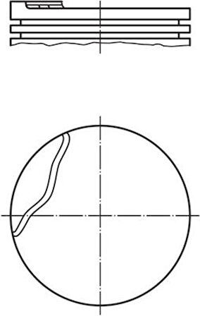 Renault Motor Piston Segman Megane Scenic R19 Clio 1,6i K7m 1 / 2, Silindir (79,50mm) / (050) - Mahle 0220201