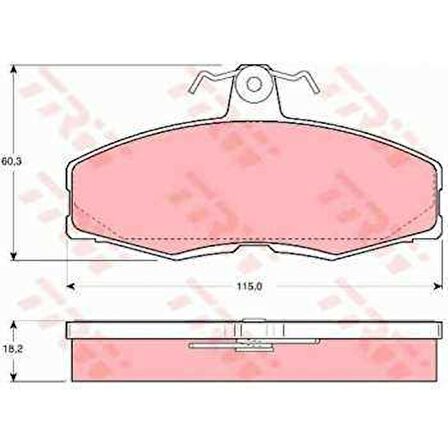 Vag On Fren Balatası Favorıt 1.3 (82>97) Felicia 1 / 2 (1.3 / 1.6 / 1.9) 94>02 Caddy II 1.6 / 1.9 96>00 - Trw Gdb473