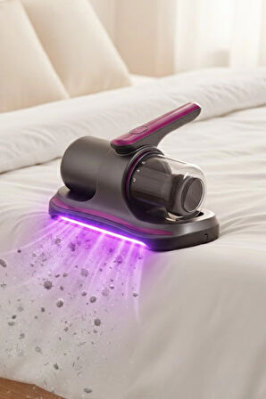 Glr G-168 Güçlü Akar Temizleyici  UV Işınlı El Tipi Yatak ve Koltuk Hijyen Süpürgesi | 100W, 12V Lityum Bataryalı