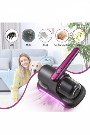 Glr G-168 Güçlü Akar Temizleyici  UV Işınlı El Tipi Yatak ve Koltuk Hijyen Süpürgesi | 100W, 12V Lityum Bataryalı