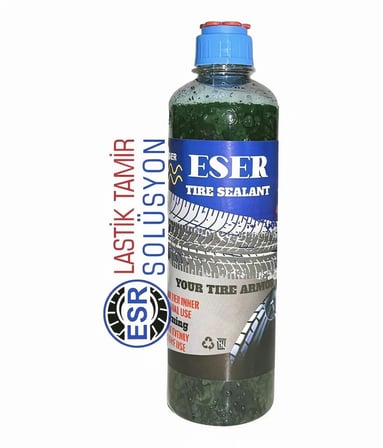 Lastik Tamir Kiti Zırhı Yeşil Jel Sıvı 400ml Parçacıklı