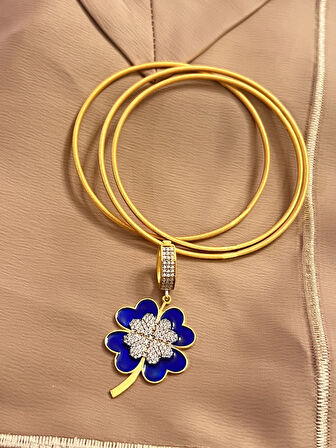 925 Ayar Gümüş Yonca Charm Ajda Model Bilezik 