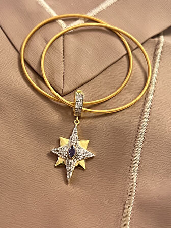 Ajda İki Adet 925 Ayar Gümüş Charm Bilezik