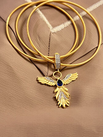 Peri Ajda Bilezik Üç Adet 925 Ayar Gümüş Charm