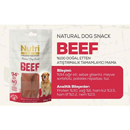 Nutri Canin Tahılsız 80 Gr Sığır Etli Köpek Ödülü 6 Adet