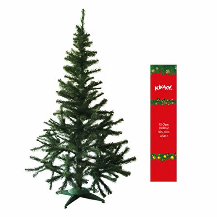 Yılbaşı Çam Ağacı 150 cm 220 Dal Plastik Ayaklı - Christmas Çam Ağacı - Noel Ağacı