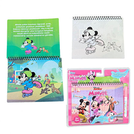 Mashotrend Minnie Mouse Boyama Kitabı - Mini Fare Sihirli Boyama Kitabı - Sihirli Su Kalemi