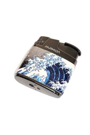 Parmida Tek Torch Pürmüz Deniz Desenli Çok Renkli Metal Puro Çakmağı - TR9226