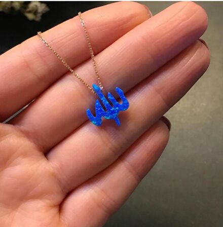 ALLAH OPAL 925 AYAR GÜMÜŞ KOLYE