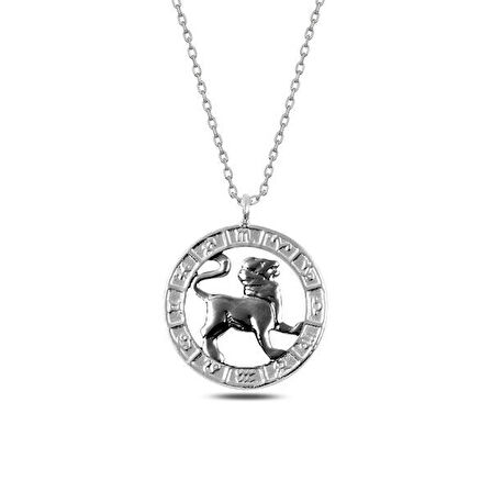 Aslan Burcu 925 Ayar Gümüş Kolye