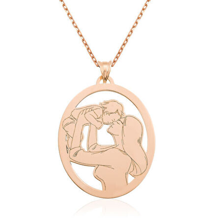 Rose Anne Bebek Kolye 925 Ayar Gümüş Kolye