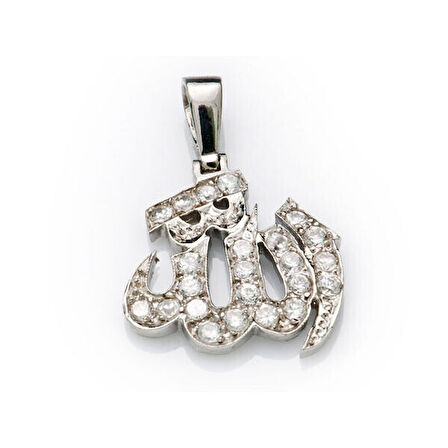 Allah Muhammet Yazılı 925 Ayar Gümüş Kolye