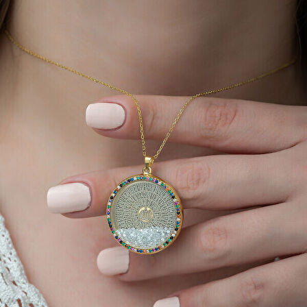 Mix Taşlı Esmaul Husna 925 Ayar Gümüş Kolye