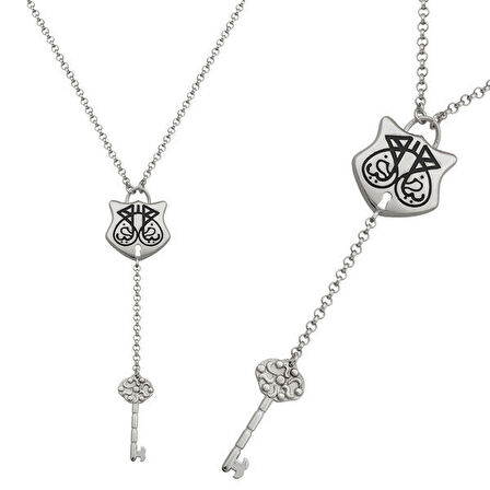 Fettah Yazılı Allah Muhammet Dualı 925 Ayar Gümüş Kolye