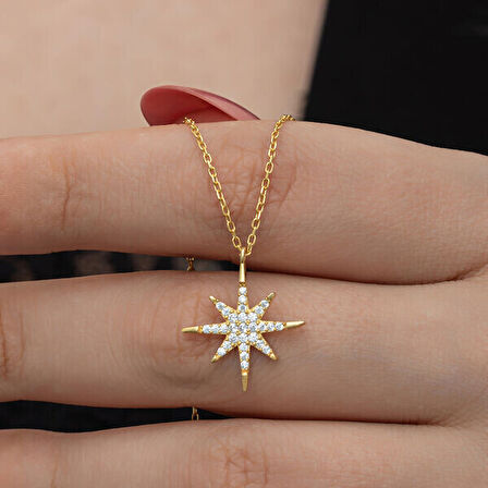 Kutup Yıldızı 925 Ayar Gümüş Kolye