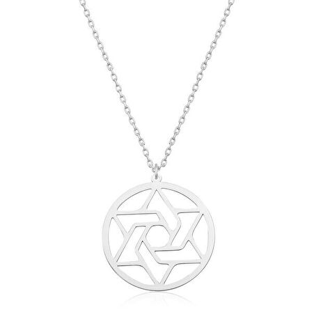 Çember 925 Ayar Gümüş Kadın Kolye