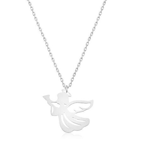 Melek Kalpli 925 Ayar Gümüş Kolye