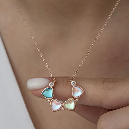 Rose Açılabilen Yonca 925 Ayar Gümüş Kadın Kolye