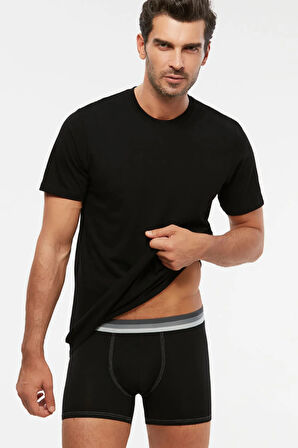 James Bisiklet Yaka Basic Erkek Tshirt Siyah