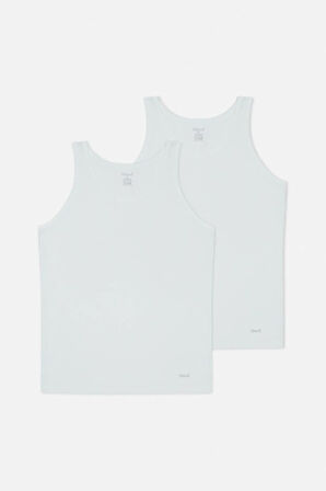 Scott Askılı 2 Li Basic Erkek Atleti Beyaz