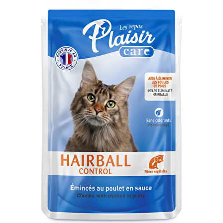 Plaisir Care 85Gr Pouch Hairball Control - Tüy yumağı Kontrol 12Adet Yaş Kedi Maması