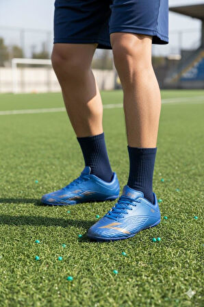 Lig Titan Saks Mavi Orjinal Ürün Çim Saha Halı Saha Erkek Futbol Ayakkabı