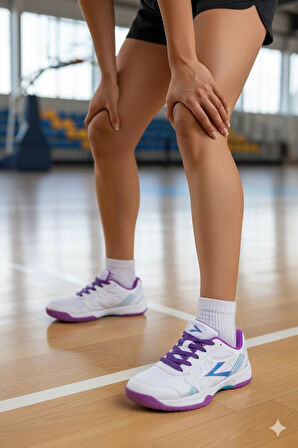 Lig Efes Beyaz Fuşya Kauçuk Taban Voleybol ayakkabısı Salon Ayakkabısı Kadın Ayakkabı