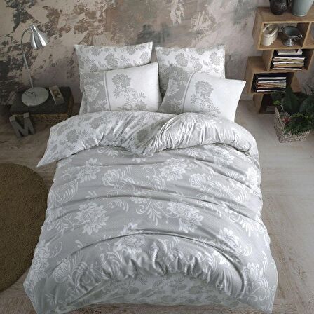 Jardin Silver - Ranforce Çift Kişilik Nevresim Takımı