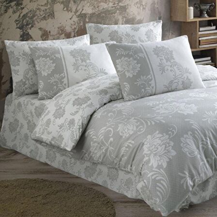 Jardin Silver - Ranforce Çift Kişilik Nevresim Takımı