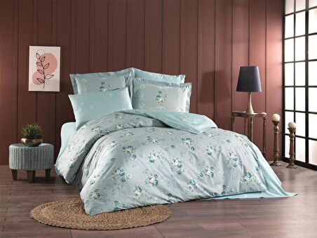 Hobby Çift Kişilik Poplin Nevresim Martha Mint