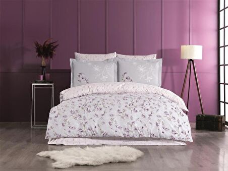 Hobby Çift Kişilik Poplin Nevresim Jardin Mor