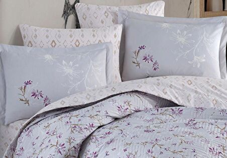 Jardin Tek Kişilik Kapitone Nevresim Takımı Mor