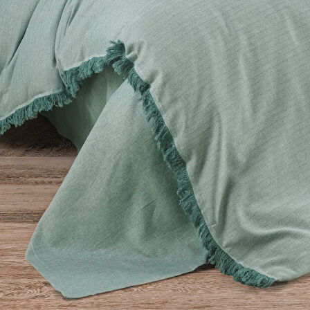 PRİVATE ÇİFT KİŞİLİK NEVRESİM TAKIMI İPLİĞİ BOYALI MİNT