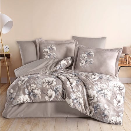 Hobby Çift Kişilik Poplin Nevresim Larmina Toprak