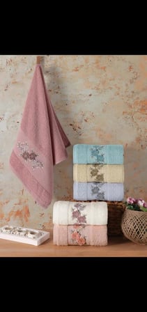 Hobby Emily Style 4  6lı Havlu 50x90 Asorti