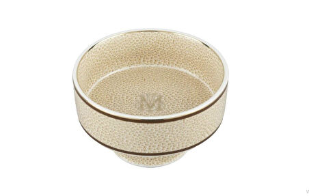 Mikasa Moor Micasa Desenli Ekru Ayaklı Kurabiyelik 13x8cm P123.813231