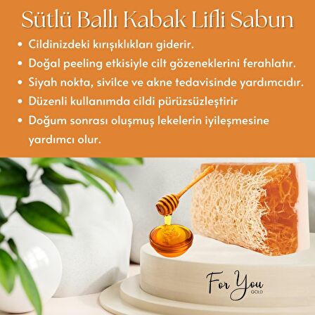 Doğal Kabak Lifli Ballı Eşek Sütlü Sabun