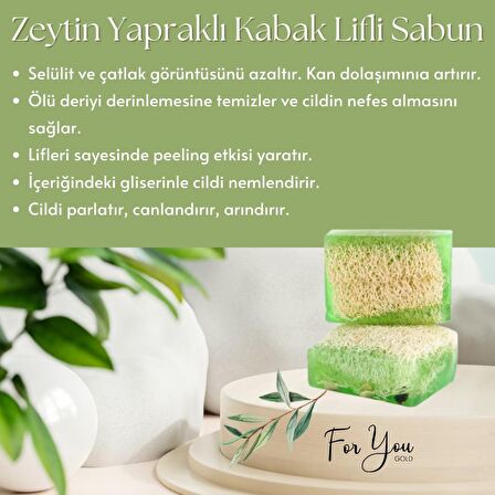 Kabak Lifli Zeytin Yapraklı El Yapımı Sabun