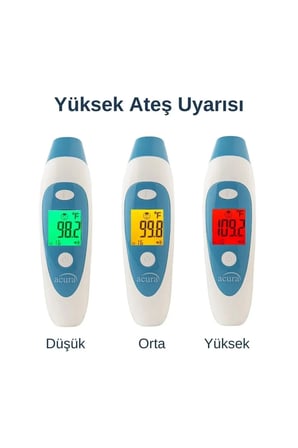 Ac-9080 Koldan Ölçer Tansiyon Aleti + Çanta+PİL HEDİYELİ AC-9280 Kulaktan & Alından Ateş Ölçer