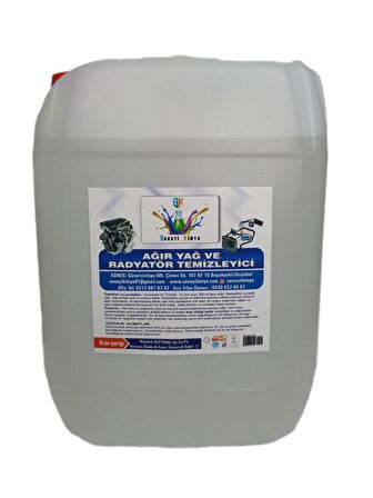 Ağır Yağ Sökücü Radyatör Temizleme Sıvısı 1/5 Konsantre   5 Litre