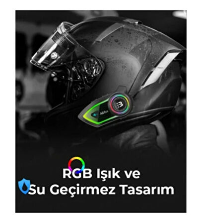 A60 2X Motosiklet Kask Kulaklığı IP67 Su Geçirmez 2 Intercom Bağlantılı