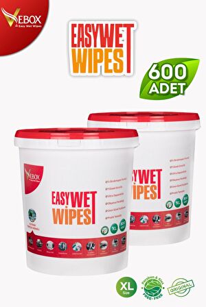 Vebox Easy Wet Wipes Kova Islak Mendil - Yüzey Temizleme Havlusu Gold 2'li 600 Yaprak