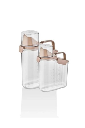 2 li 1.8 ve 1.1 ml Hazneli Çok Amaçlı Sızdırmaz  Mama - Deterjanlık - Bakliyat Pirinç Saklama Kabı